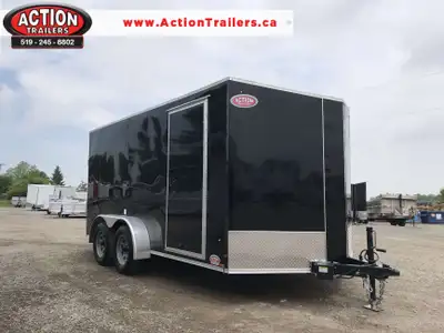 ACTION ECONO SERIES 7' X 14' TANDEM AXLE CARGO TRAILER WITH REAR RAMP DOOR! Experience practicality...
