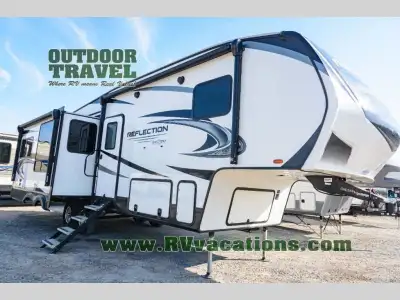 Grand Design Reflection fifth wheel 303RLS highlights: Rear Tri-Fold Sofa Queen Bed Kitchen Island P...