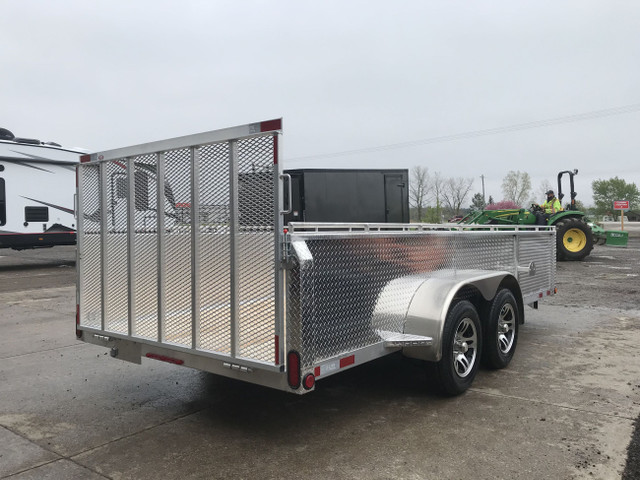 80" 'x16' ALUMINUM UTILITY TRAILER WITH HIGHER SIDES UPGRADE in Cargo & Utility Trailers in London - Image 4