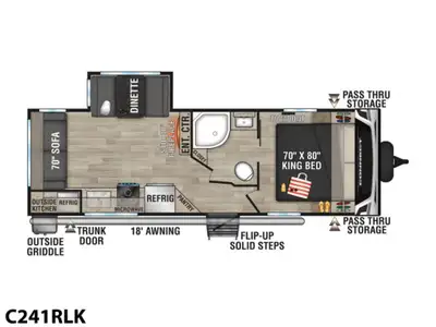 2024 KZ RV Connect C241RLK Lightweight Travel Trailers Connect is modern and sleek with an affordabl...