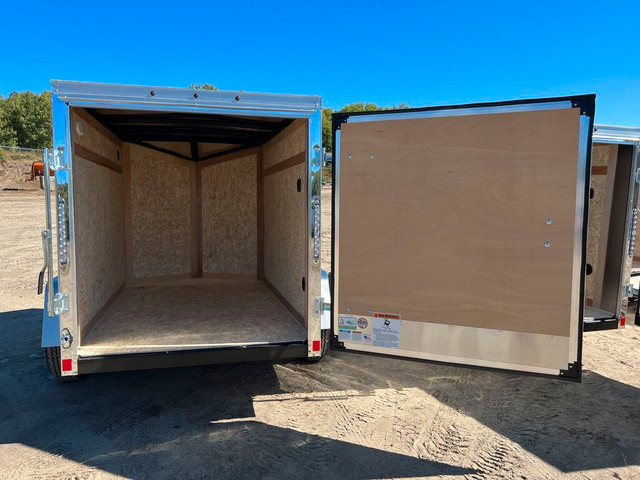  2023 US Cargo ULAFT58SA Barn Door White Cargo Trailer 5x10ft 29 in Cargo & Utility Trailers in Muskoka - Image 4