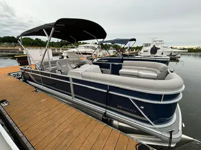 2025 19 FT Godfrey EX 1866 Cruise Pontoon power matched with a Tohatsu 60 Financing Available. Outbo...