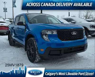 This brand new VELOCITY BLUE METALLIC 2025 FORD MAVERICK XLT is powered by a 2.0L ECOBOOST ENGINE TH...