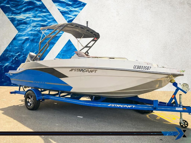 2023 STARCRAFT SVX 211 OB 200hp deck boat bateau Ponte in Powerboats & Motorboats in Gatineau - Image 3