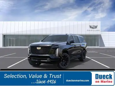 Command the road in our 2025 Cadillac Escalade ESV Sport Platinum 4WD that's boldly designed in Blac...