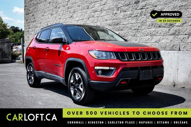 2018 Jeep Compass Trailhawk • HEATED LEATHER • REAR CAM • STREAM in Cars & Trucks in Cornwall