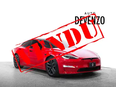 VENDU!!! 2022 Tesla Model S Plaid Elegance Meets Insanity Red Multi-Coat | White/Black Interior | Yo...