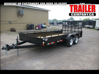 2024 7X16 UTILITY TRAILER, TANDEM AXLE 24" BEAVERTAIL, STEEL, BL