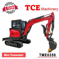 TCE Machinery TME0350 Mini Excavator 8377lbs. Kubota Engine