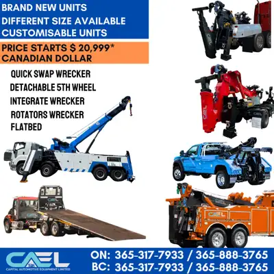 CAEL DTU, Integrate, Rotator, Flatbed Tow Truck attachment ***Units are Customizable*** **ALL PRICES...