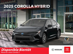 2025 Toyota COROLLA HYBRID LE AWD *** Disponible Bientôt ***