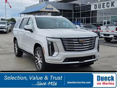Lavishly equipped, our 2025 Cadillac Escalade Premium Luxury Platinum 4WD pampers you with strength...