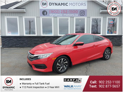 2017 Honda Civic LX Coupe 6 SPEED! UNDERCOATED! DEALER SERVICED!