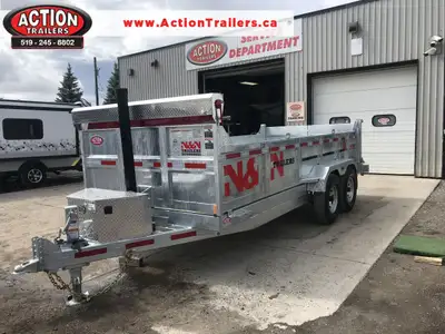 NEW CANADIAN BUILT 7 ton Galvanized Hydraulic dump 7' x 16” trailer N&N trailers are built tough wit...
