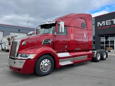 2019 Red Western Star 5700, 82 Bunk Sleeper, DD15 Engine, 505 HP, DT12 Auto Transmission, 3.23 Ratio...