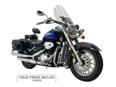 SUZUKI VL800 VOLUSIA 2002 Noir et Bleu 59978 km au compteur. Motos Illimitées Terrebonne. Prix de ve...