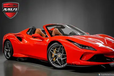 2023 Ferrari F8 SpiderRosso Scuderia on Cuoio 4609 FACTORY OPTION LISTING: Apple CarPlay Adaptive Fr...
