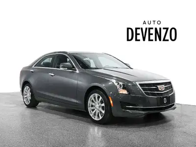 2018 Cadillac ATS Luxury Sedan AWD, Grey Metallic on Black Leather, GPS Navigation, Rear Camera, Bos...