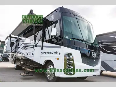 Forest River Georgetown 5 Series Class A gas motorhome 31L5 highlights: Rear Private Bedroom Split-S...