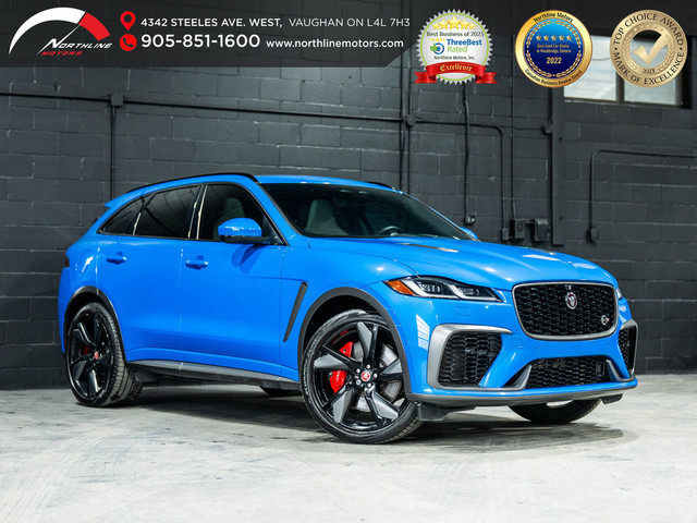 2021 Jaguar F-Pace P550 SVR/PANO/360CAM/HUD/NAV/HUD/ADAPTIVE CRU in Cars & Trucks in Mississauga / Peel Region