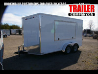 2024 7X14 CARGO TRAILER, TANDEM AXLE, REAR RAMP, WITH CONCESSION