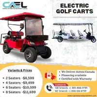 New 2024 CAEL Golf Cart Electric 2,4,6,8 seater