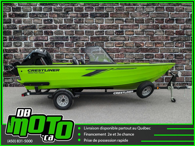 2023 Crestliner FISH HAWK 1650 WT ** aucun frais cache ** in Powerboats & Motorboats in Lanaudière