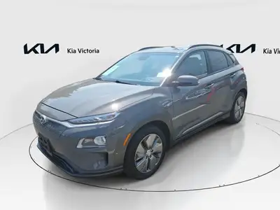 The 2020 Hyundai Kona Electric Ultimate FWD arrives in style with its elegant gray exterior, deliver...