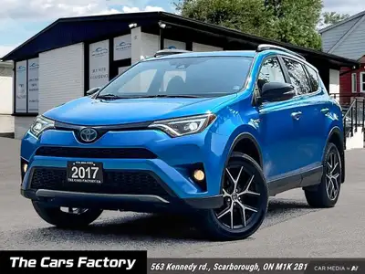2017 Toyota RAV4 SE Hybrid AWD – Fully Loaded! Electric Blue Exterior | Black Leather Interior Hybri...