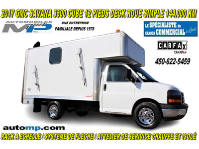  2017 GMC Savana Cargo Van 3500 CUBE 12 PIEDS DECK BOITE DE SERV