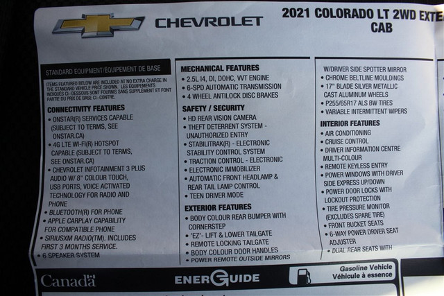 2021 Chevrolet Colorado LT B.Cam Pwr keyless entry in Cars & Trucks in Mississauga / Peel Region - Image 3