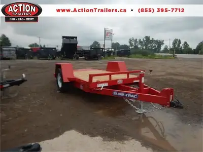 SURE-TRAC SINGLE AXLE 62" X 10' TILT DECK CAR HAULER WITH PAINT UPGRADE WE OFFER FINANCING FROM $0 D...