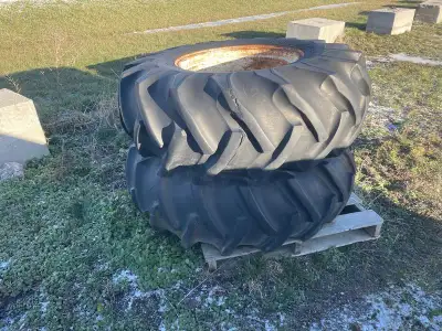 Selling these tires with rims. Sizes are 18.4-26