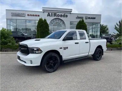 2022 Ram Express Night 1500 Quad Cab 4x4, 8.4 screen with bluetooth and backup camera, spray in line...
