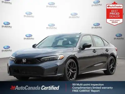 New Price! Odometer is 3458 kilometers below market average! Gray 2025 Honda Civic Sport FWD CVT 2.0...