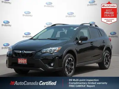 New Price! Odometer is 32211 kilometers below market average! Crystal Black Silica 2021 Subaru Cross...