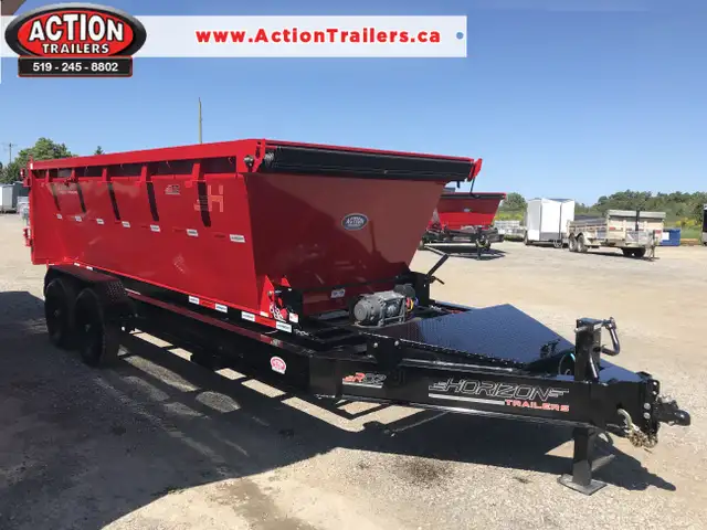 2025 HORIZON ROLL-OFF 16′ DUMP TRAILER  in Cargo & Utility Trailers in London - Image 2
