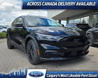 This brand new SHADOW BLACK 2024 MUSTANG MACH-E SELECT is powered by an ELECTRIC ENGINE THAT'S PAIRE...