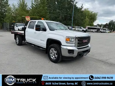 2018 GMC Sierra 3500HD SLE - 6.0L V8 - Auto - 1 Ton - Crew Cab - Flat Deck - 4x4 - Power Seats - Pow...