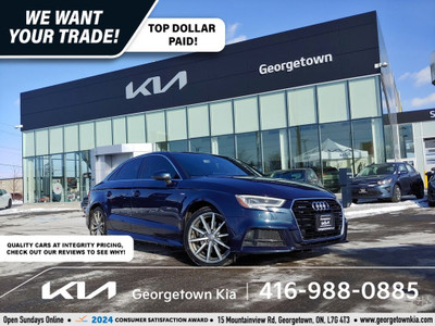  2018 Audi A3 Technik 2.0L AWD | SUNROOF | NAV | HTD SEATS