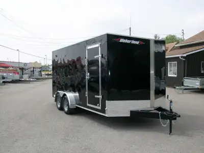 Remorque neuve 7' x 16' v-nose 2 essieux suspension glisiere 3500LB. FREIN ELECTRIQUE 7' de haut int...