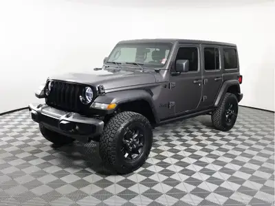 Our versatile 2021 Jeep Wrangler Unlimited Sport 4 Door 4X4 in Granite Crystal Metallic is ready to...