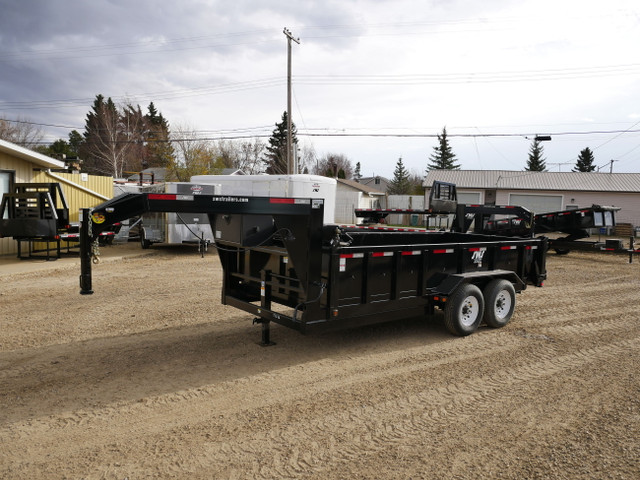 2024 SWS 7 x 16' Hydraulic Gooseneck Dump Trailer (2) 7K Axles in Cargo & Utility Trailers in Edmonton