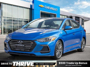 2018 Hyundai Elantra Sport | 6-Speed Manual | Leather Sport Bucket Seats | Carplay | Heated Surfaces |