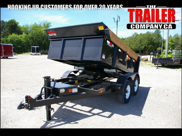 2024 6X12 DUMP TRAILER TANDEM AXLE, STEEL, BLACK, 10000GVWR in Cargo & Utility Trailers in Ottawa - Image 3