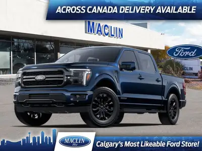 This brand new ANTIMATTER BLUE METALLIC 2025 FORD F-150 LARIAT is powered by a 3.5L POWERBOOST HYBRI...