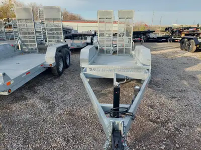Jensens Low Boy Scissor lift Galvanized 5X10 Equipment trailer is ready to be out to work. This trai...