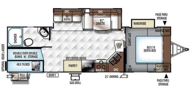 2017 Forest River Flagstaff Super Lite 27BHWS in Travel Trailers & Campers in Edmonton - Image 2