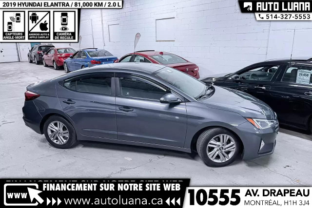 2019 HYUNDAI Elantra Preferred CARPLAY/ANGLE MORT/CAM/81,000km dans Autos et camions  à Ville de Montréal - Image 3