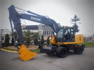 2014 John Deere 190D W. Mobile Excavator, 159hp, engine model 4HK1X Tier III certified, yellow exter...